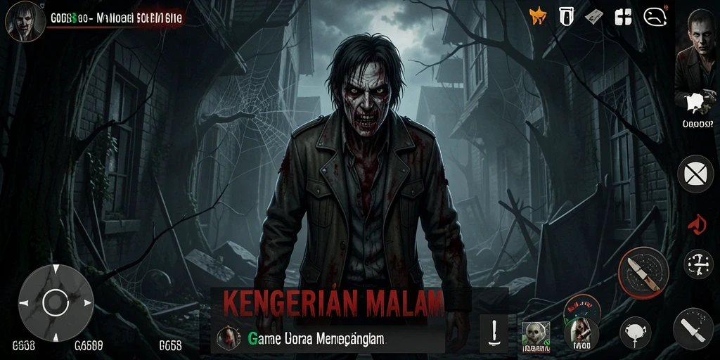 Screenshot gameplay dari G668 dengan suasana Horror yang mencekam.