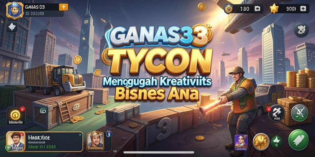 Screenshot GANAS33 menunjukkan gameplay seru dan tantangan bisnis.