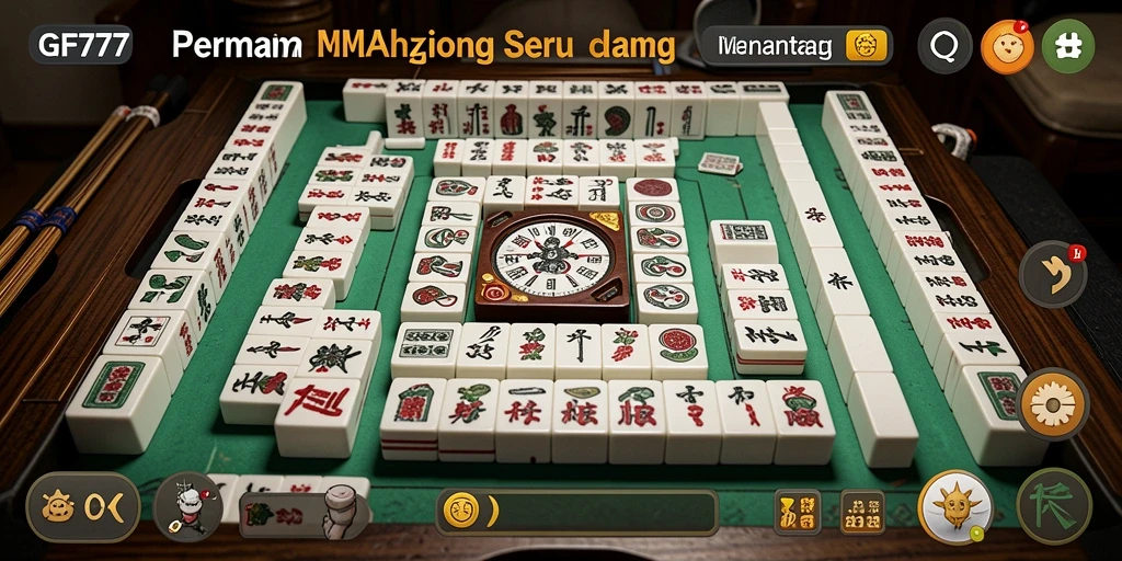 Screenshot gameplay GF777 yang menunjukkan keseruan permainan Mahjong.