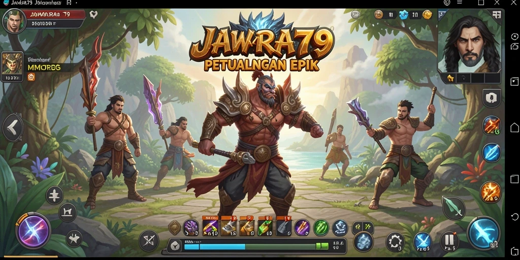 Tampilan gameplay epik dalam JAWARA79 yang mengasyikkan.
