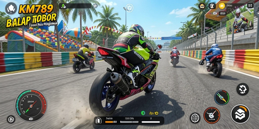 Gameplay seru balapan motor dengan grafis menakjubkan