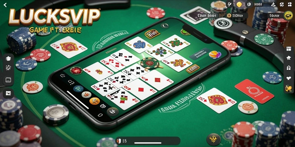 Tampilan gameplay seru LUCKSVIP yang menghadirkan Gaple tradisional.