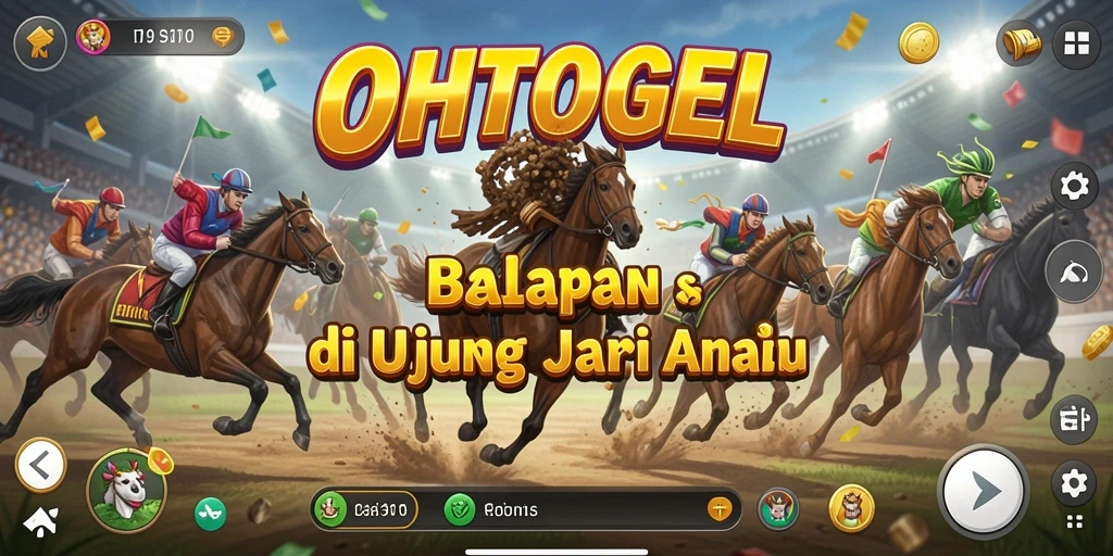 Screenshot gameplay OHTOGEL yang menampilkan balapan yang seru dan mendebarkan.