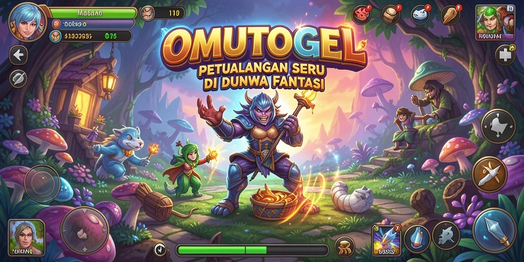 Tangkapan layar menampilkan aksi seru dalam gameplay petualangan OMUTOGEL.