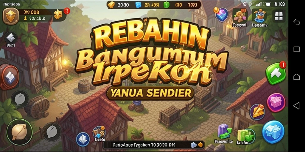 Tampilan gameplay seru dalam REBAHIN yang menantang.