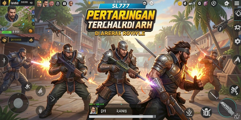 Gameplay seru dan mendebarkan dalam SL777 Battle Royale.