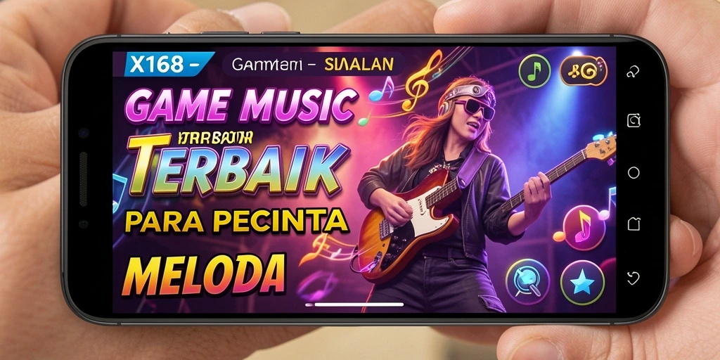 Tampilan menarik dari gameplay musik X168 yang seru.