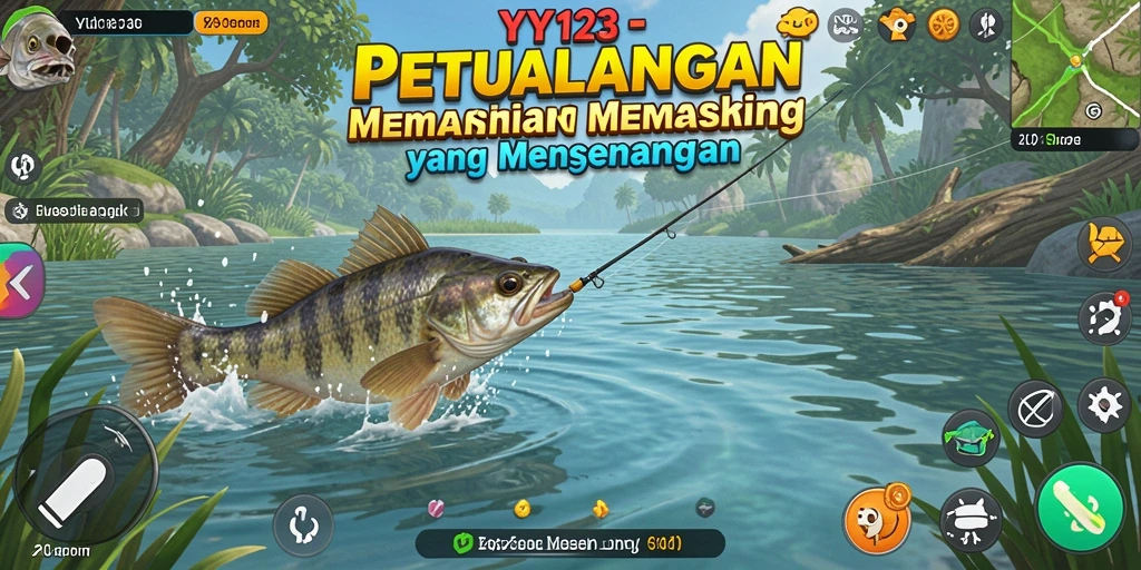 Tampilan gameplay YY123 yang memukau saat menangkap ikan.